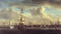 Willem van de Velde Der Gouden Leeuw vor Amsterdam ergeht Seekrieg